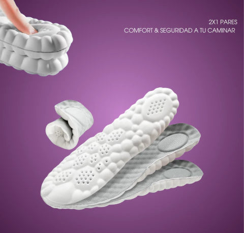KIT ANTI DOLOR PLANTAR | 2X1 Plantillas cloud 5D + Plantillas silicone comfort + Tobillera pro fascitis.